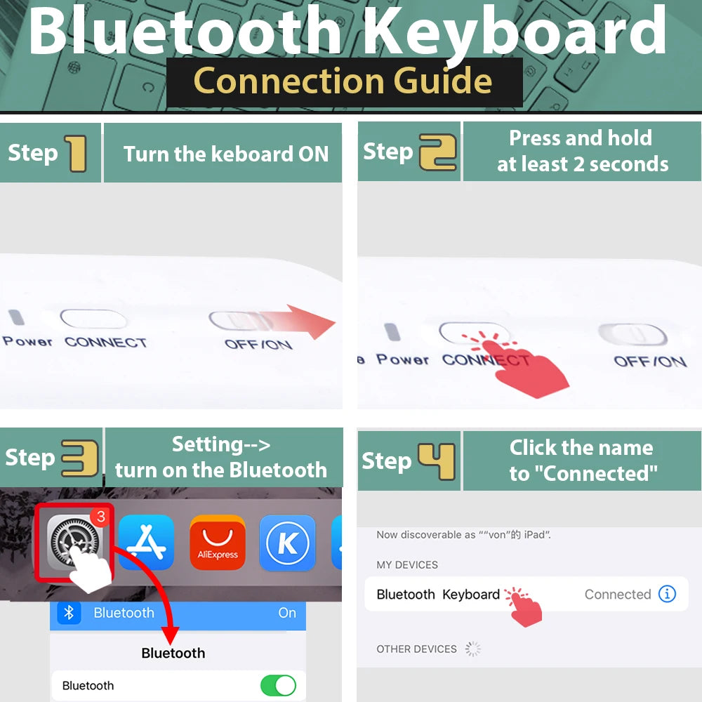 Mini Bluetooth Keyboard & Mouse – Portable & Compact