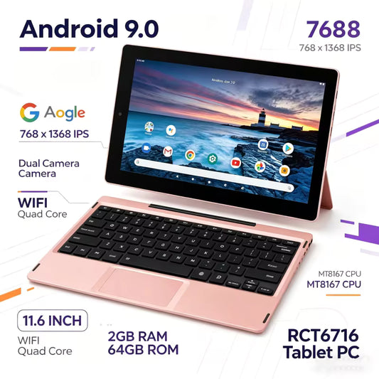 11.6" Android Tablet – 2GB/64GB with Keyboard
