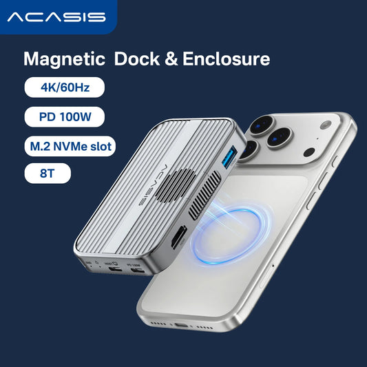 Acasis 10Gbps SSD Dock – Magnetic 4K USB-C Hub