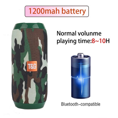 Portable Bluetooth Speaker with Subwoofer & FM