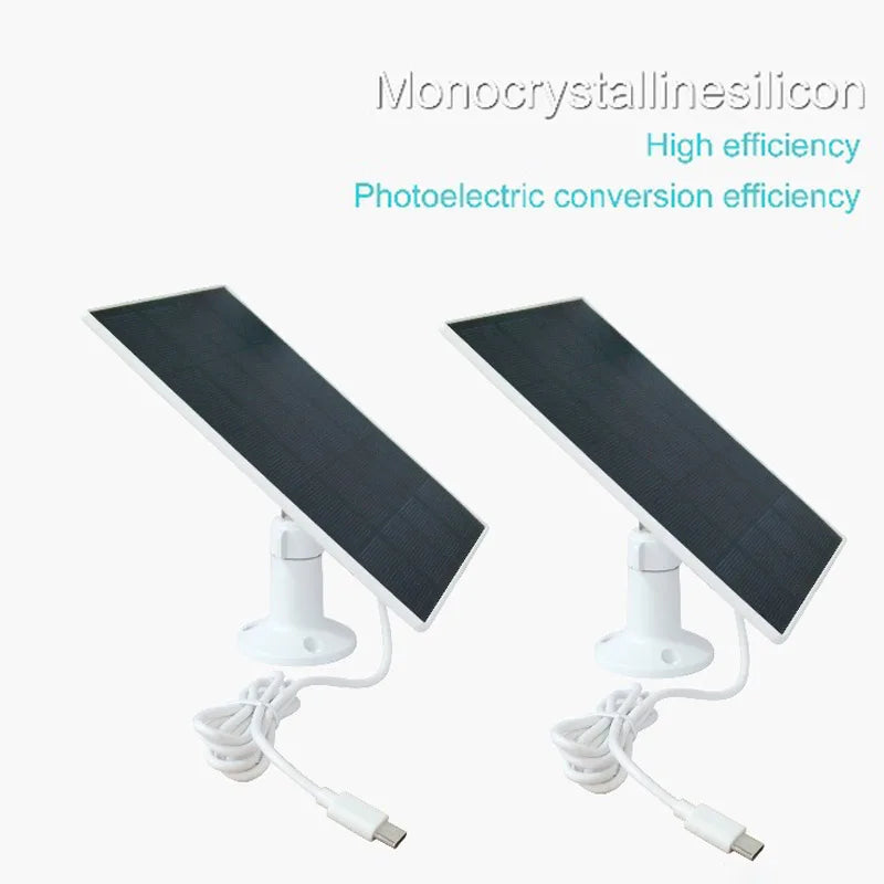 10W USB-C Solar Panel – 24/7 Power for Security Cameras